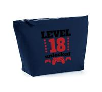 Hippowarehouse Gaming Level 18 Unlocked Birthday Printed Make up Cosmetic wash Bag 18x19x9cm