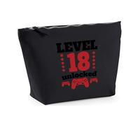 Hippowarehouse Gaming Level 18 Unlocked Birthday Printed Make up Cosmetic wash Bag 18x19x9cm