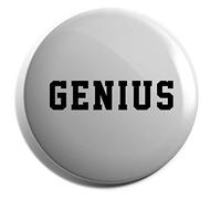 Hippowarehouse Genius Badge Various Sizes 38mm 50mm 75mm