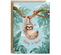 Hippowarehouse Get better soon hang in there sloth Card - A5 with envelope for him for her Funny Cards for Men and Women