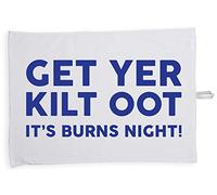 Hippowarehouse Get yer kilt oot it's burns night Tea Towel Eco Printed Dish Cloth Kitchen accessory 50cmx70cm 100% Cotton