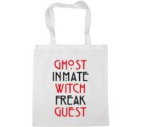 Hippowarehouse Ghost Inmate Witch Freak Guest Tote Shopping Gym Beach Bag 42cm x38cm, 10 litres