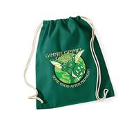 Hippowarehouse Gimme Gimme Gimme some food after midnight gremlin song Drawstring Cotton School Gym Bag 37cm x 46cm, 12 litres