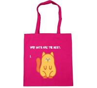 Hippowarehouse (ginger stripe Why Cats are the Best Tote Shopping Gym Beach Bag 42cm x38cm, 10 litres