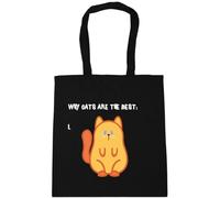 Hippowarehouse (ginger stripe Why Cats are the Best Tote Shopping Gym Beach Bag 42cm x38cm, 10 litres