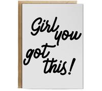 Hippowarehouse Girl you got this Birthday Card A5 Personalised with envelope for him for her Funny Cards for Men and Women Blank inside option