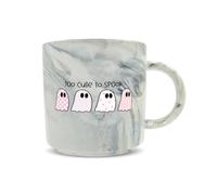 Hippowarehouse Girly Halloween Ghosts Too Cute to Spook Printed Mug Various Colour Options Ceramic Cup Kitchenware 11oz
