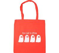 Hippowarehouse Girly Halloween Ghosts Too Cute to Spook Tote Shopping Gym Beach Bag 42cm x38cm, 10 litres