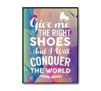 Hippowarehouse Give me the right shoes and I will conquer the world roller skates Printed Poster A1 Wall Art Design Classroom Room Gym Office Décor