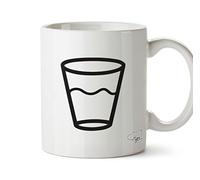 Hippowarehouse Glass Half Full Printed Mug Cup Ceramic 10oz