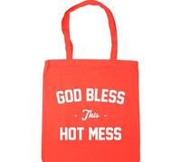 Hippowarehouse God Bless This Hot Mess Tote Shopping Gym Beach Bag 42cm x38cm, 10 litres