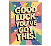 Hippowarehouse Good Luck Card You've Got This Star Personalised Card A6 with envelope for him for her Funny Cards for Men and Women Blank inside option