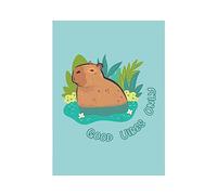 Hippowarehouse Good Vibes Only capybara Printed Poster A1 Wall Art Design Classroom Room Gym Office Décor