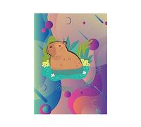 Hippowarehouse Good Vibes Only capybara Printed Poster A4 Wall Art Design Classroom Room Gym Office Décor
