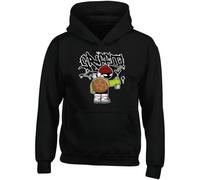 Hippowarehouse Graffiti kids children's unisex Hoodie hooded top kids children's unisex Hoodie hooded top 12-13 years Black