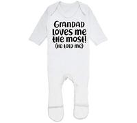 Hippowarehouse Grandad Loves Me The Most! (He Told Me) Baby Romper all in one piece unisex