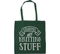 Hippowarehouse Grandma's Knitting Stuff Tote Shopping Gym Beach Bag 42cm x38cm, 10 litres