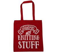 Hippowarehouse Grandma's Knitting Stuff Tote Shopping Gym Beach Bag 42cm x38cm, 10 litres