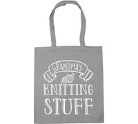 Hippowarehouse Grandma's Knitting Stuff Tote Shopping Gym Beach Bag 42cm x38cm, 10 litres