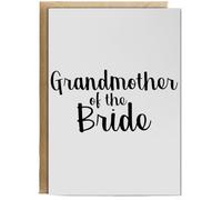 Hippowarehouse Grandmother of the bride Personalised Card A6 with envelope for him for her Funny Cards for Men and Women Blank inside option