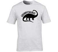 Hippowarehouse Grannysaurus Unisex Short Sleeve t-Shirt (Specific Size Guide in Description) White