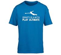 Hippowarehouse Gravity is a Myth Play Ultimate Kids Children's Short Sleeve t-Shirt Sapphire Blue
