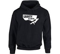 Hippowarehouse Gravity is a Myth Unisex Hoodie Hooded top (Specific Size Guide in Description) Black