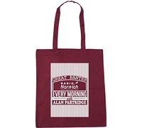 Hippowarehouse Great banter radio norwich every morning with Alan Partridge Tote Shopping Gym Beach Bag 42cm x38cm, 10 litres