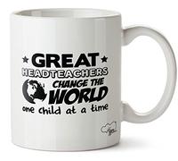 Hippowarehouse Great Headteachers Change The World One Child at a Time Printed Mug Cup Ceramic 10oz