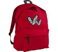 Hippowarehouse Grey Leopard Print Hearts Wild Animal Safari Chic backpack ruck sack Dimensions: 31 x 42 x 21 cm Capacity: 18 litres
