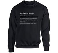 Hippowarehouse Guides Leader Dictionary Unisex Jumper Sweatshirt Pullover (Specific Size Guide in Description) Black