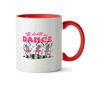 Hippowarehouse Halloween Dance Lover Till Death We Dance with Ballerina Skeletons Printed Mug Various Colour Options Ceramic Cup Kitchenware 11oz