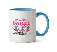 Hippowarehouse Halloween Dance Lover Till Death We Dance with Ballerina Skeletons Printed Mug Various Colour Options Ceramic Cup Kitchenware 11oz
