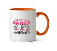 Hippowarehouse Halloween Dance Lover Till Death We Dance with Ballerina Skeletons Printed Mug Various Colour Options Ceramic Cup Kitchenware 11oz