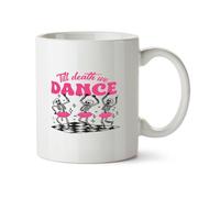 Hippowarehouse Halloween Dance Lover Till Death We Dance with Ballerina Skeletons Printed Mug Various Colour Options Ceramic Cup Kitchenware 11oz