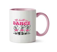 Hippowarehouse Halloween Dance Lover Till Death We Dance with Ballerina Skeletons Printed Mug Various Colour Options Ceramic Cup Kitchenware 11oz