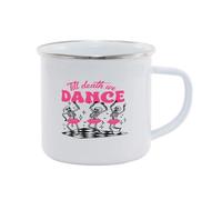 Hippowarehouse Halloween Dance Lover Till Death We Dance with Ballerina Skeletons Printed Mug Various Colour Options Ceramic Cup Kitchenware 11oz
