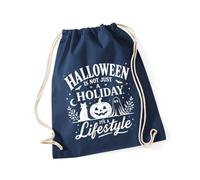 Hippowarehouse Halloween is Not Just a Holiday Its a Lifestyle for October Season Lover Drawstring Cotton School Gym Bag 37cm x 46cm, 12 litres