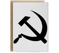 Hippowarehouse Hammer and Sickle Personalised Card A6 with envelope for him for her Funny Cards for Men and Women Blank inside option