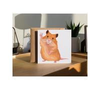 Hippowarehouse Hamster peace sign Personalised Birthday Card 15cm x 15cm for him for her Funny with envelope Birthday Cards for Men and Women
