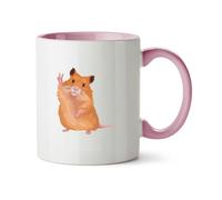 Hippowarehouse Hamster Peace Sign Printed Mug Various Colour Options Ceramic Cup Kitchenware 11oz