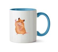 Hippowarehouse Hamster Peace Sign Printed Mug Various Colour Options Ceramic Cup Kitchenware 11oz