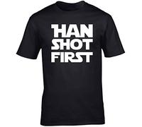 Hippowarehouse Han Shot First Unisex Short Sleeve t-Shirt (Specific Size Guide in Description) Black