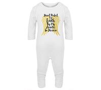 Hippowarehouse Hand Picked for Earth by My Auntie in Heaven Baby Romper All in one Piece Unisex White