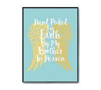 Hippowarehouse Hand picked for earth by my brother in heaven Printed Poster A4 Wall Art Design Classroom Room Gym Office Décor