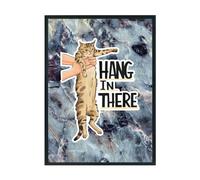Hippowarehouse Hang in there cat Printed Poster A3 Wall Art Design Classroom Room Gym Office Décor