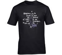 Hippowarehouse Happiness Can Be Found in Even The Darkest of Times if One Only Remembers to Turn On The Light Unisex Short Sleeve t-Shirt (Specific Size Guide in Description) Black