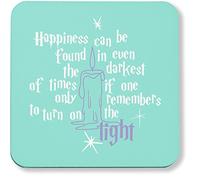 Hippowarehouse Happiness Can Be Found In Even The Darkest Of Times if One Only Remembers To Turn On The Light printed coaster gloss finish durable backing 9cm x 9cm 2 pack