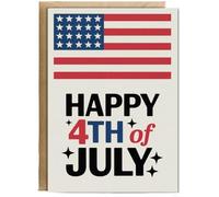 Hippowarehouse Happy 4th of July Personalised Card A6 with envelope for him for her Funny Cards for Men and Women Blank inside option
