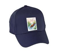 Hippowarehouse Happy Birthday Cute Duckbill Platypus Watercolour Premium Printed 5 Panel Baseball Cap hat OneSize Adults Navy